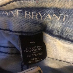 Sz:14R Lane Bryant AcidWash Distress Skinny Jeans